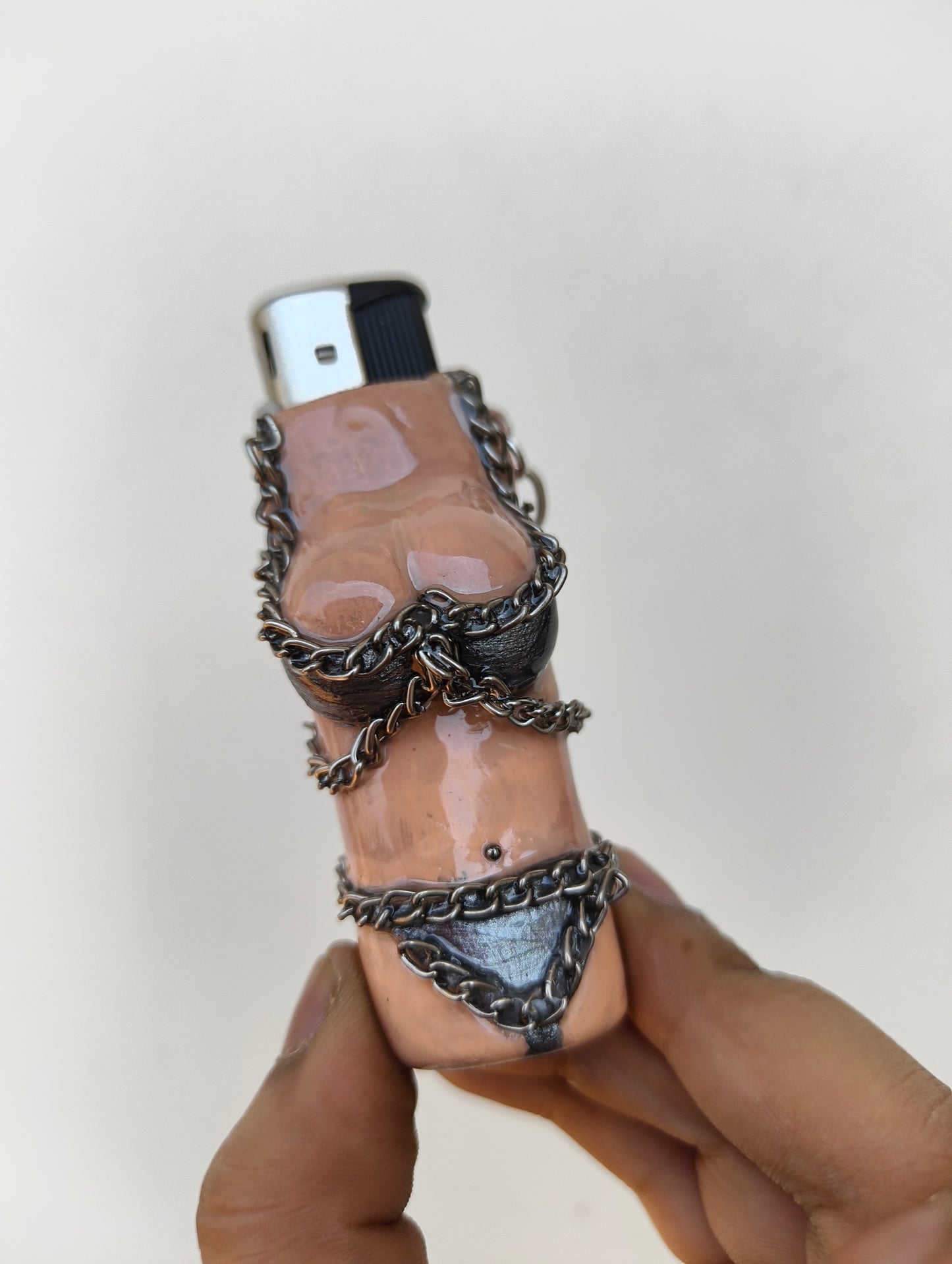 Silver Bikini Lighter Case