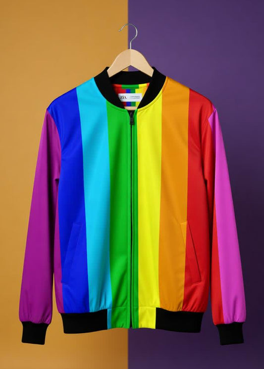 NEON RAINBOW Unisex Bomber Jacket