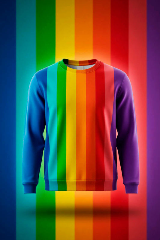 Rainbow Stripe Unisex Sweatshirt
