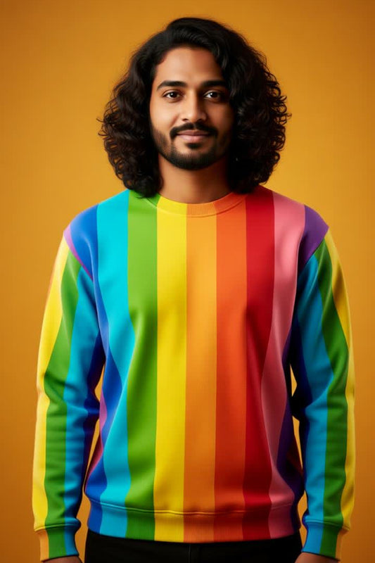 Rainbow Stripe Unisex Sweatshirt
