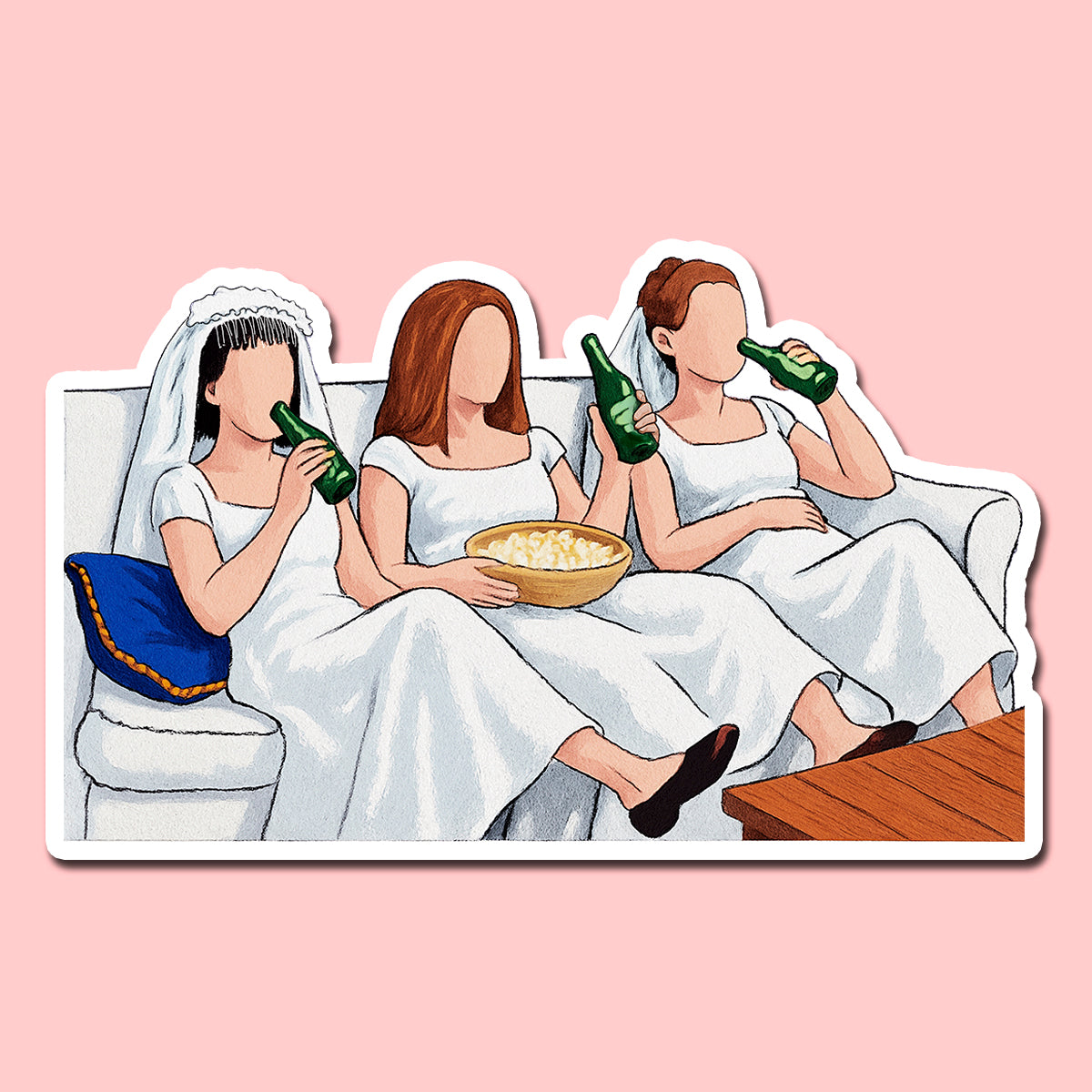 F.R.I.E.N.D.S. (One with all the Wedding Dresses) Sticker (4x3 in)