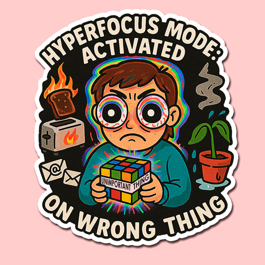 Hyperfocus Mode Activated Sticker (3x3 in)
