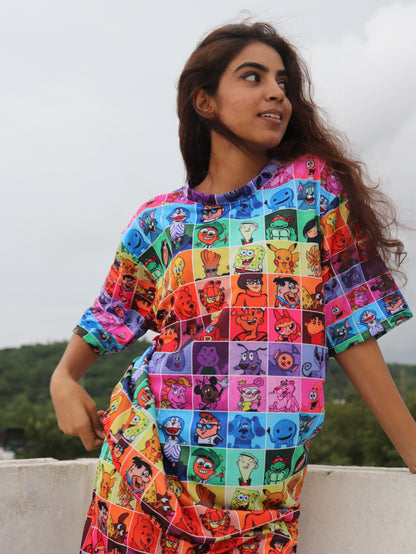 90's Cartoons Pattern-02 T-Shirt