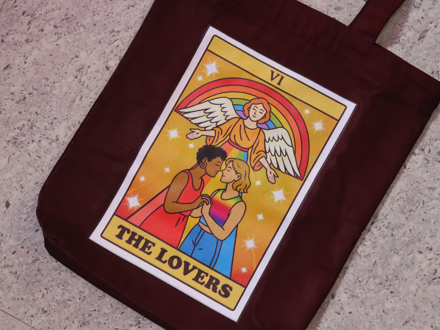 Tarot: The Lovers Card Zipper Tote Bag