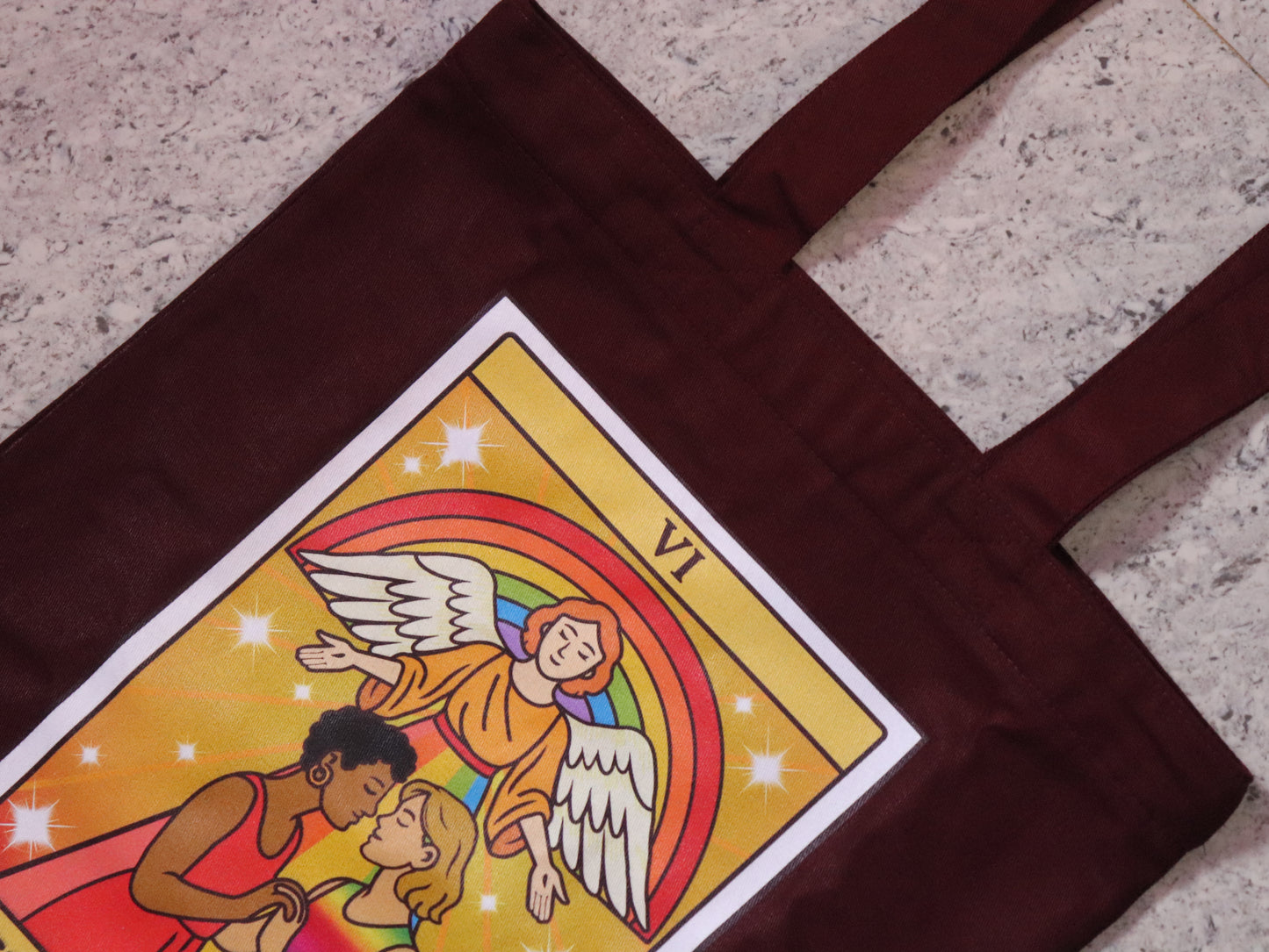 Tarot: The Lovers Card Zipper Tote Bag