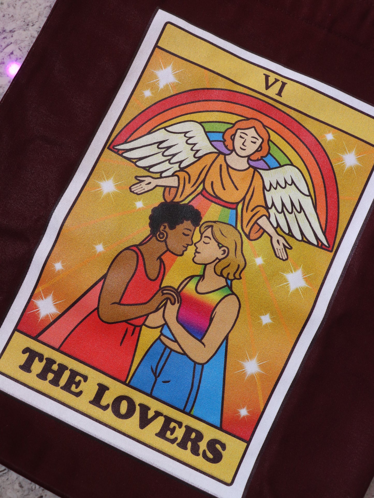 Tarot: The Lovers Card Zipper Tote Bag