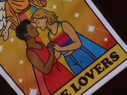 Tarot: The Lovers Card Zipper Tote Bag