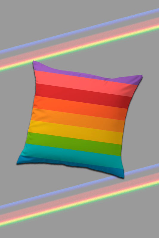 Traditional Pride Flag Pattern Cushion Cover