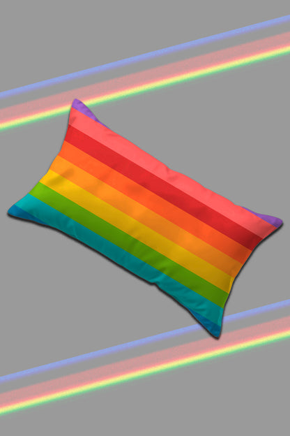 Traditional Pride Flag Pattern Pillow Cover (18x28 in)