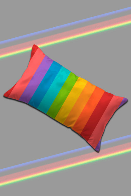 Traditional Pride Flag Pattern Pillow Cover (18x28 in)