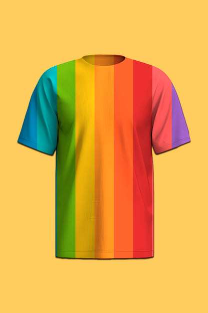 Traditional Pride Flag Pattern T-Shirt