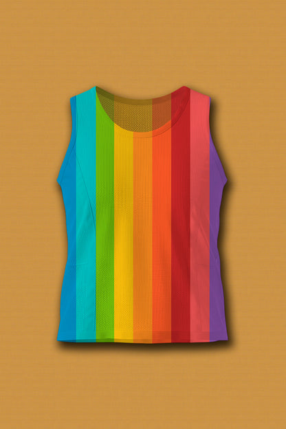 Traditional Pride Flag Pattern Crop Tank