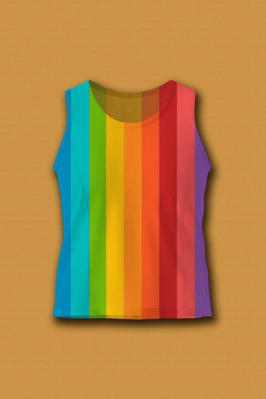 Traditional Pride Flag Pattern Crop Tank