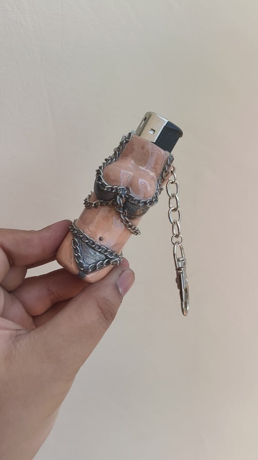Silver Bikini Lighter Case