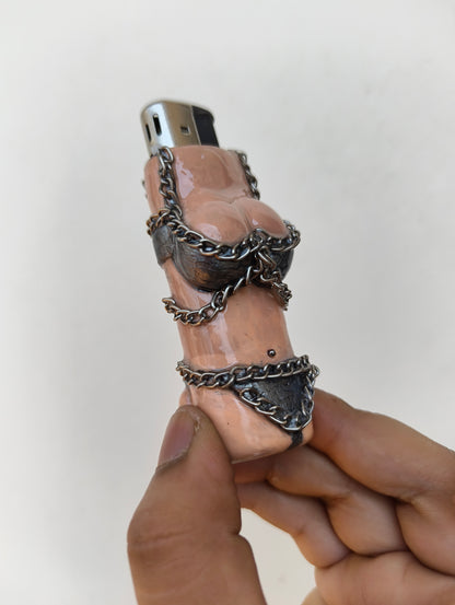 Silver Bikini Lighter Case