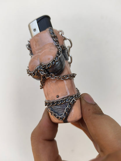 Silver Bikini Lighter Case