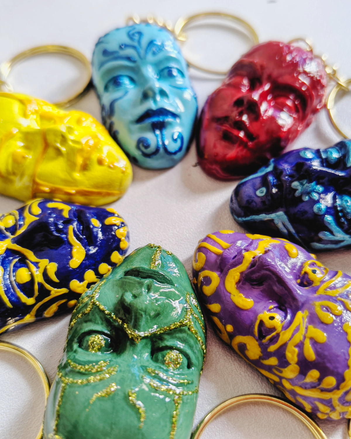 Faces Keyring