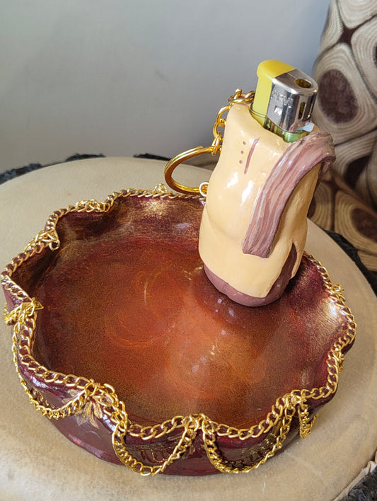 Maharaja Ashtray & Lighter Case