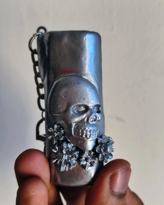 Chrome Skull Lighter Case